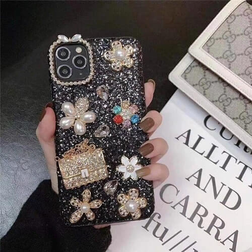 BlingStar - Dollar Sign Rhinestone Holographic Phone Case - iPhone 12 Pro  Max / 12 Pro / 12 / 12 mini / 11 Pro Max / 11 Pro / 11 / SE / XS Max / XS /  XR / X / SE 2 / 8 / 8 Plus / 7 / 7 Plus