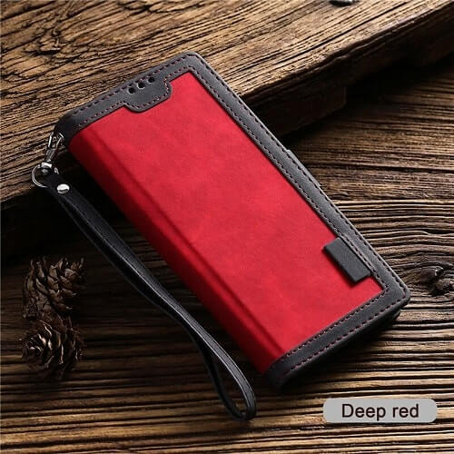 Deep Red Handmade Leather iPhone 11 Pro Max Case