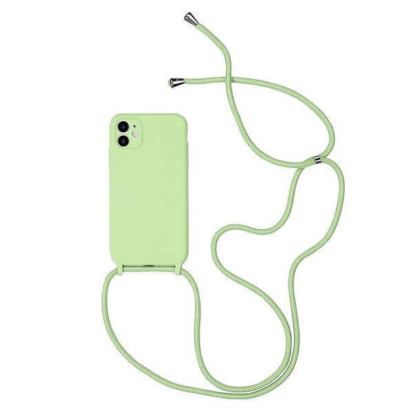 Green Silicone iPhone Case With Necklace