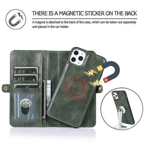 iPhone 11 Pro Detachable Magnetic Wallet Case