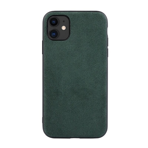 Green Alcantara iPhone 12 Case