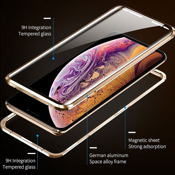 Magnetic Adsorption Metal iPhone 12 Pro Case