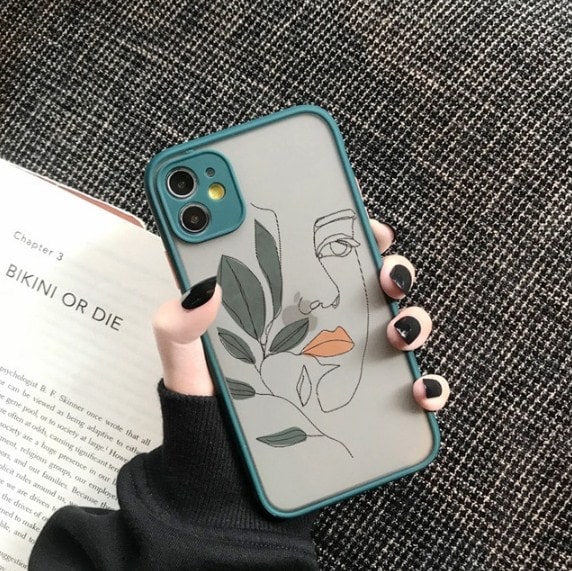 woman illustration iPhone case