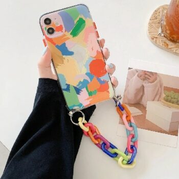 Artwork Print iPhone Case With Cable Chain