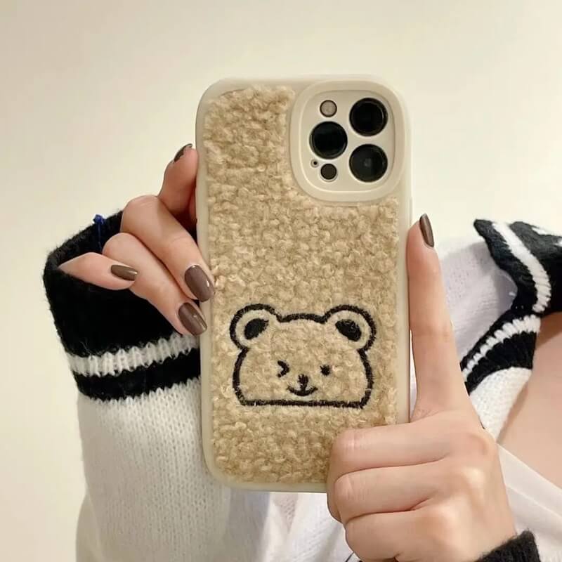 Cute Plush Bear iPhone Case