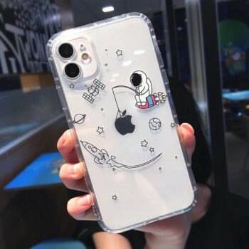 thumbnail image 2 of IPhone 13 Pro Max Case - Cute Astronaut Rocket Cartoon Design, Shockproof, Protective Aesthetic Cover 2 of 2