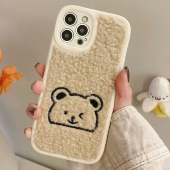 Winter Warm Plush Bear iPhone Case - 2024