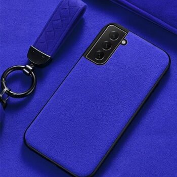 Blue Alcantara Samsung Galaxy S21 Plus Case