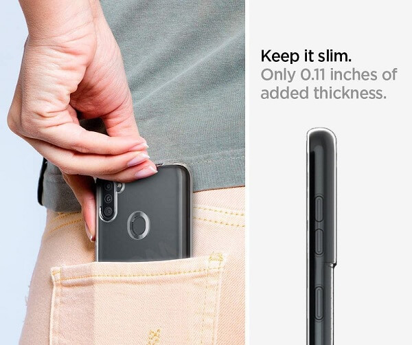 Keep it slim with this clear case for samsung s21 ultra
