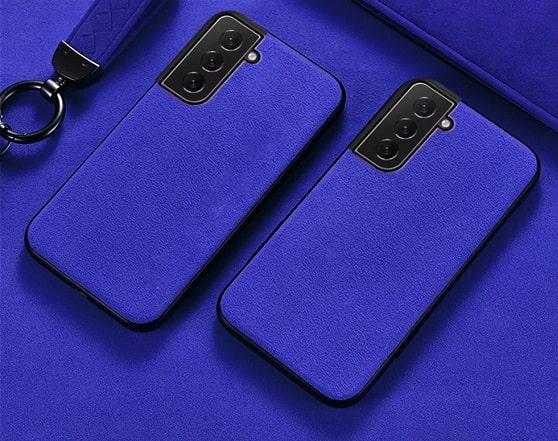 Samsung S21 Plus Blue Alcantara Case