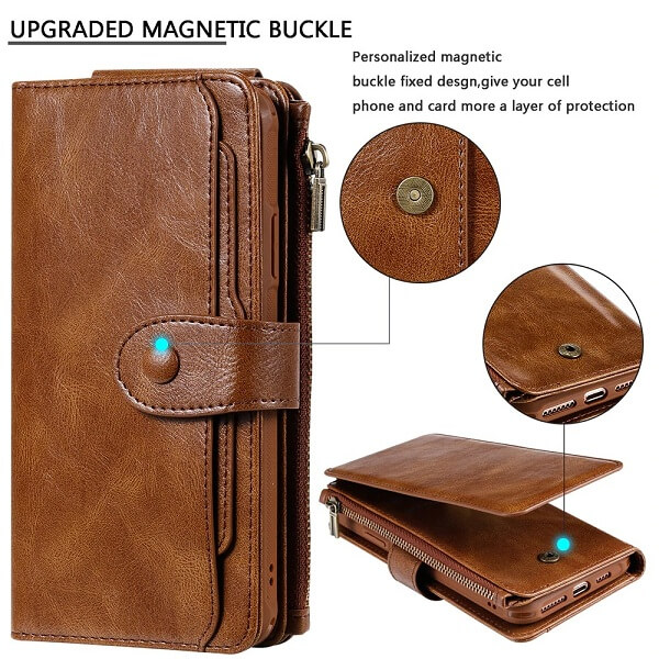 iPhone 12 Magnetic Detachable Flip Wallet Case