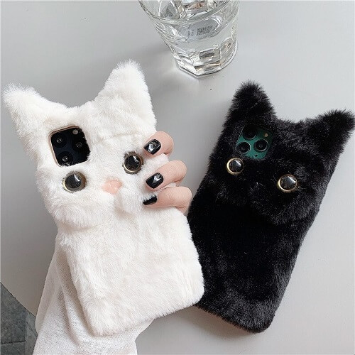 iPhone 13 mini Wallet Phone Case Black Cat