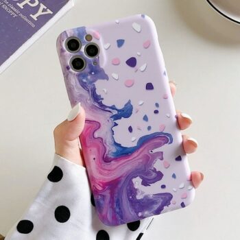 Art Abstract Purple Waves iPhone Case