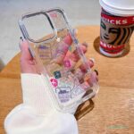 Passport stamp pattern clear iPhone case