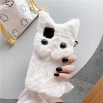 White 3D Cute Fluffy Cat Phone Case