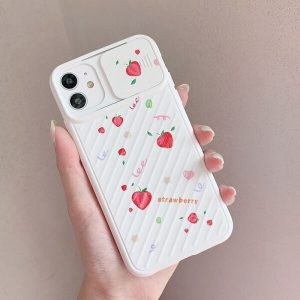 Strawberries iPhone Case With Slide Camera Protection