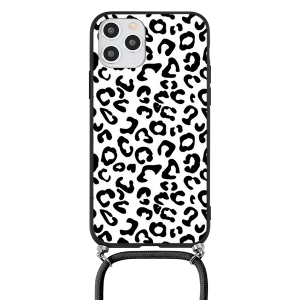 Black Leopard iPhone Case With Cord Strap