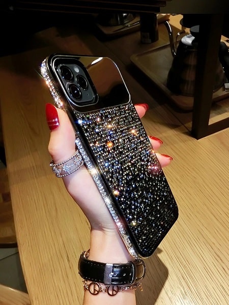 Crystal Jewelled iPhone Case With Mirror