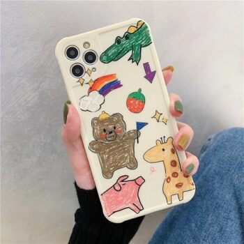 Hand Painted Bear iPhone Case
