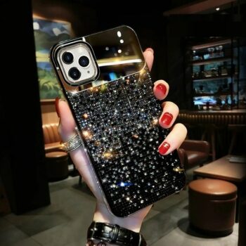 jewelled iPhone case with mirror
