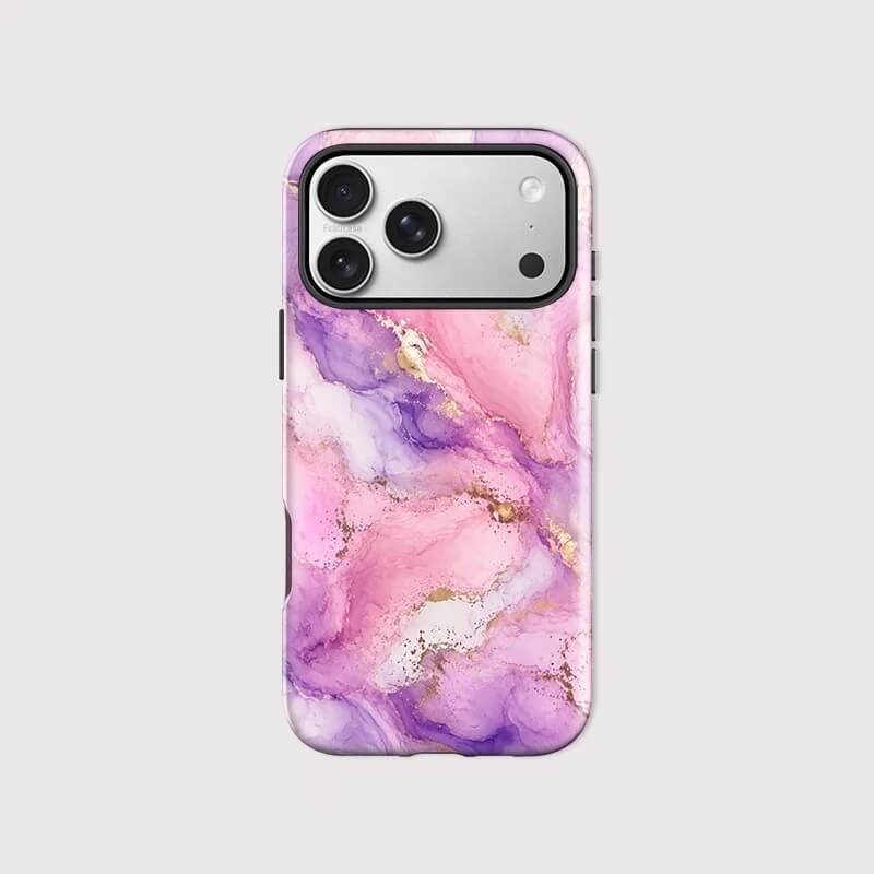 Purple Marble iPhone Case with Gold Accents Purple Marble iPhone Case with Gold Accents