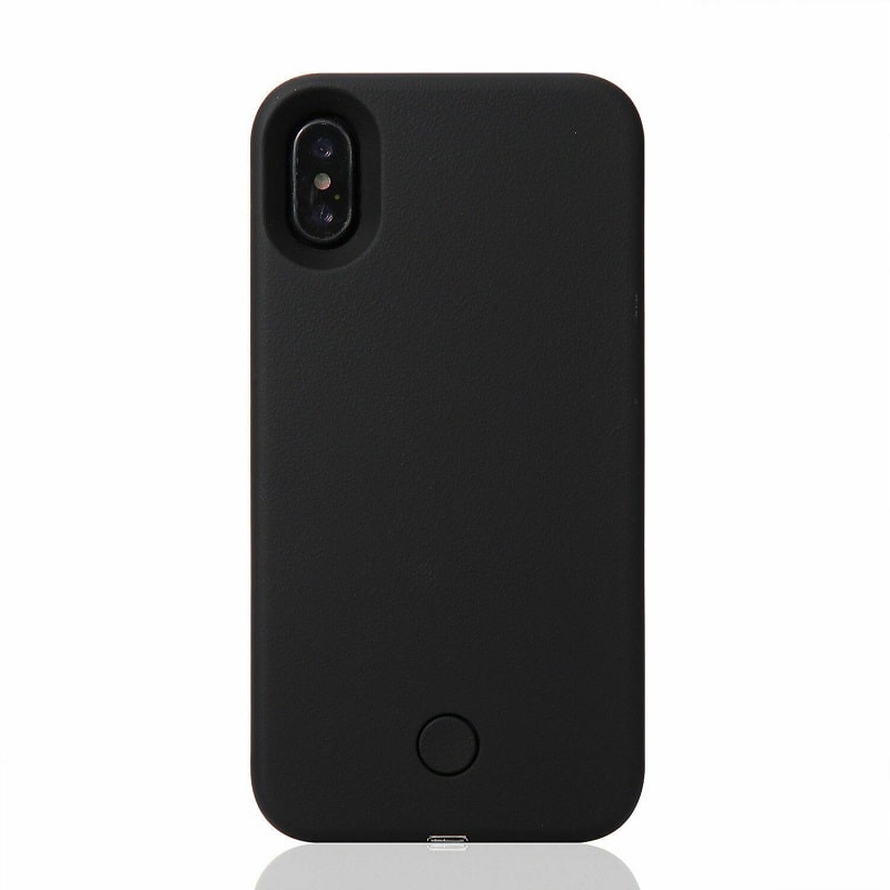 Selfie LED light iPhone case - Black