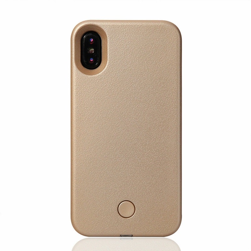 Selfie LED light phone case - Gold