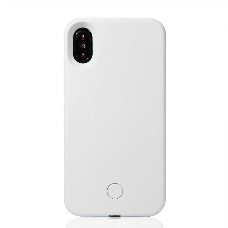 Selfie light iPhone case - white