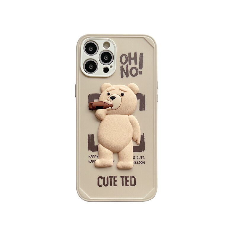 Teddy Bear iPhone 12 Pro Max 11 Pro Max iPhone  SE  Phone Case Сute teddy bear Mother Father Teddy gift iPhone Case