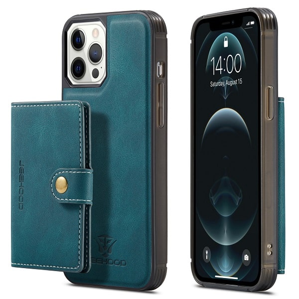 Dark Green Detachable Wallet iPhone 13 Pro Max Case Cover