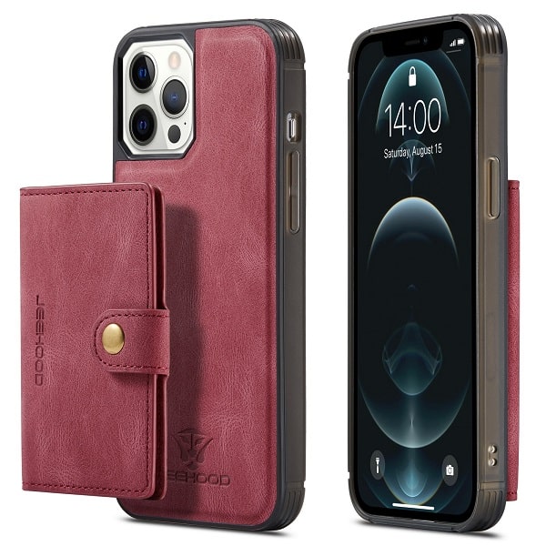 Red Magnetic Detachable Wallet iPhone 13 Case
