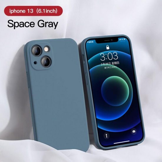 Space green Square Candy Color Silicone Case