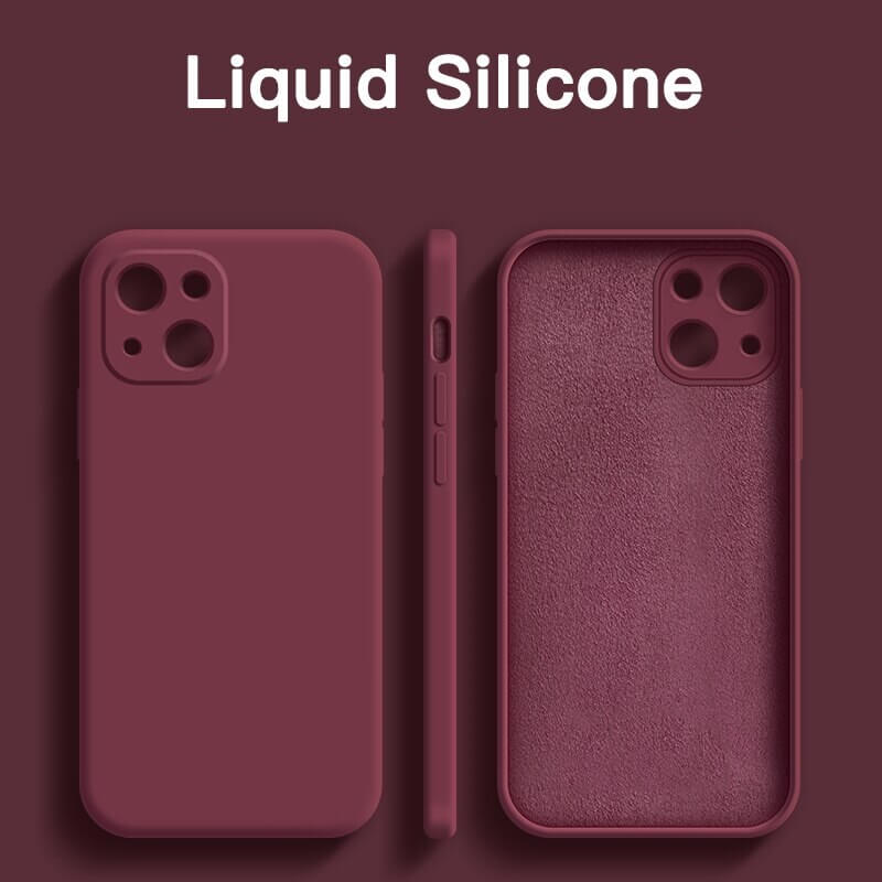 Square Candy Color Silicone iPhone 13 Phone Case