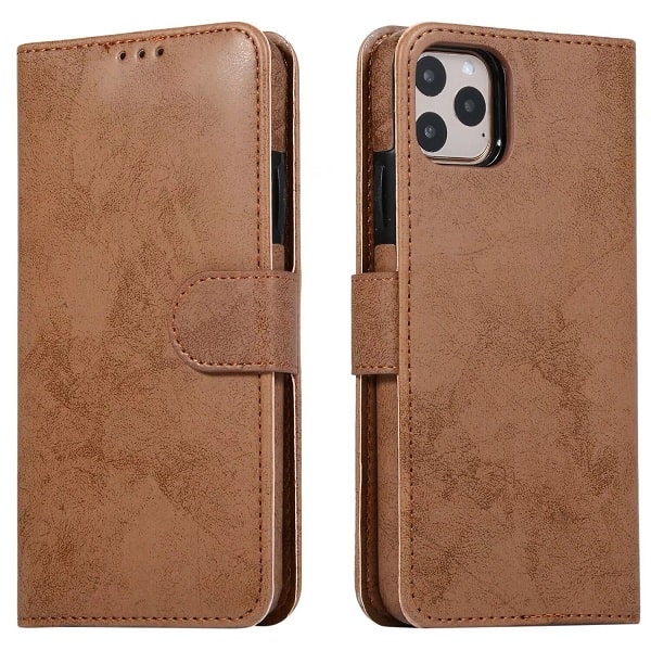 Brown Magnetic Detachable Wallet iPhone 13 Case