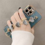 Gray Heart iPhone Case With Hand Bracelet Holder