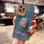 Gray electroplated iPhone Case With Ring holder