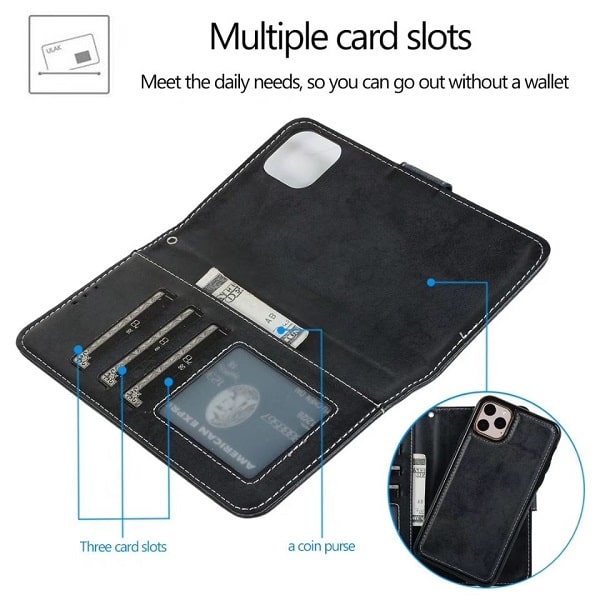 Magnetic Detachable Wallet iPhone 13 Case