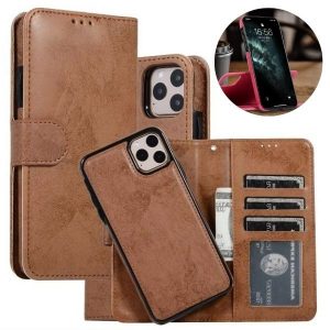 Magnetic Detachable Wallet iPhone 13 Pro Case Cover With Card Holder