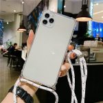 Transparent Crossbody iPhone 13 Case - Sea Color