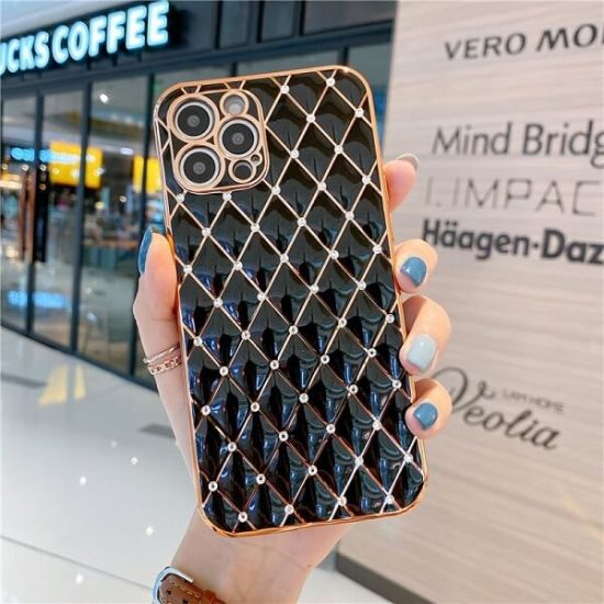 Black Jeweled Diamond iPhone Case