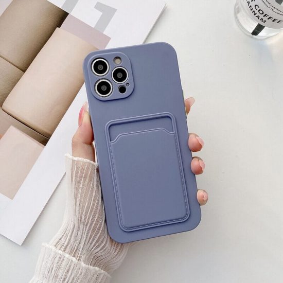 Candy Color Phone Case With Back Card Holder