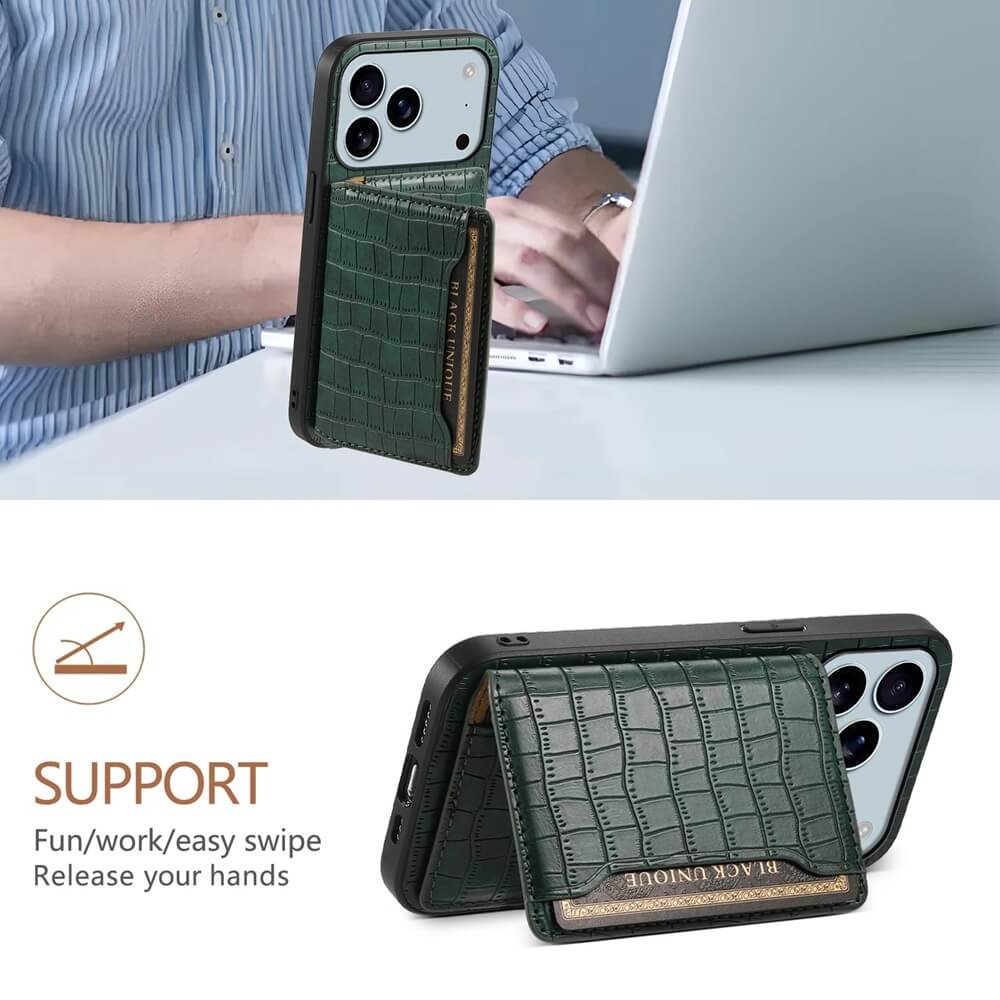 Crocodile Card Holder Case with Stand Crocodile Card Holder Case with Stand