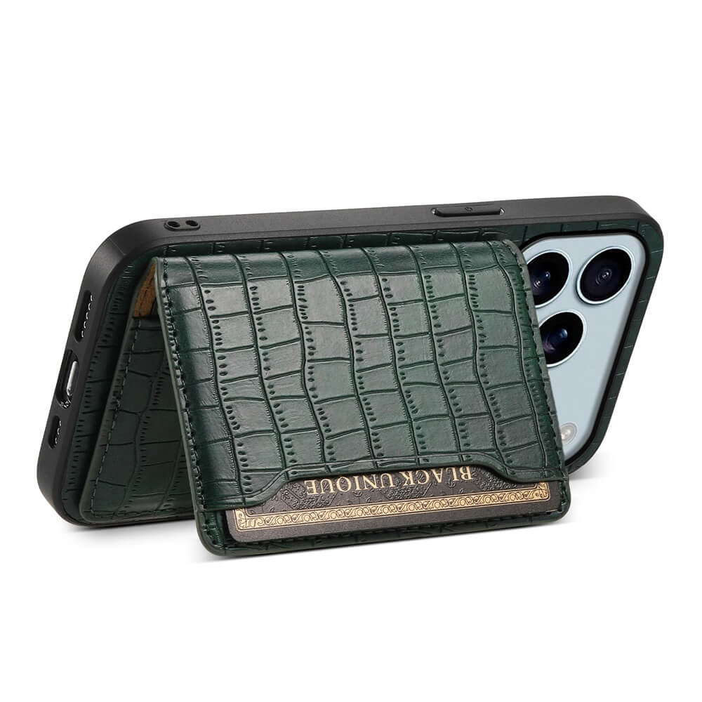 Crocodile Card Holder Phone Case with Stand Crocodile Card Holder Phone Case with Stand