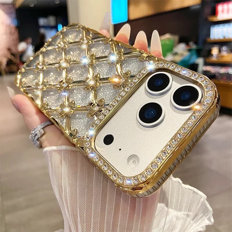 Gold Jeweled Diamond Rhinestone Mesh iPhone Case Gold Jeweled Diamond Rhinestone Mesh iPhone Case