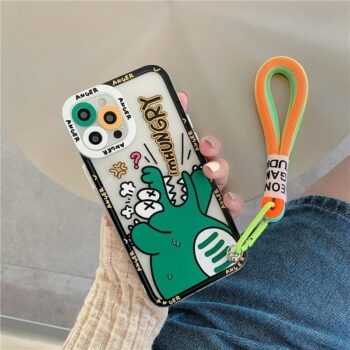 Hungry Dinosaur Phone Case With Hand Strap