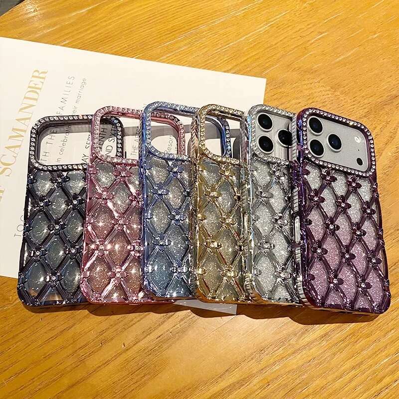 Jeweled Diamond Rhinestone Mesh Phone Case Jeweled Diamond Rhinestone Mesh Phone Case