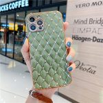 Light Green Jeweled Diamond Phone Case with camera lens protection