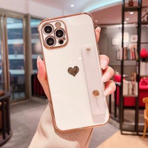 Love Heart iPhone Case With Hand Strap Holder