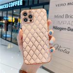 Pink Jeweled Diamond Phone Case with camera lens protection
