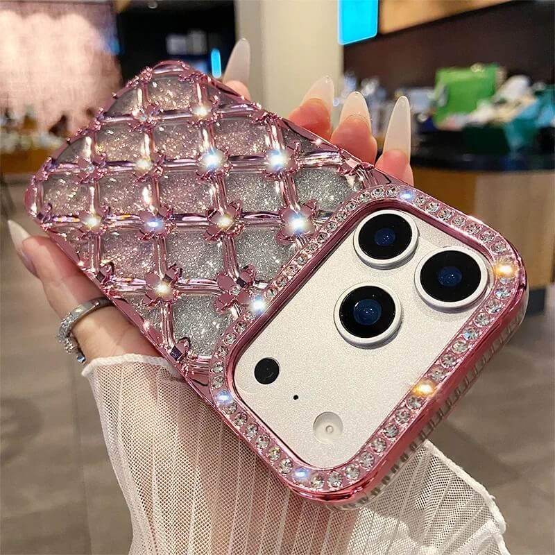 Pink Jeweled Diamond Rhinestone Mesh iPhone Case Pink Jeweled Diamond Rhinestone Mesh iPhone Case